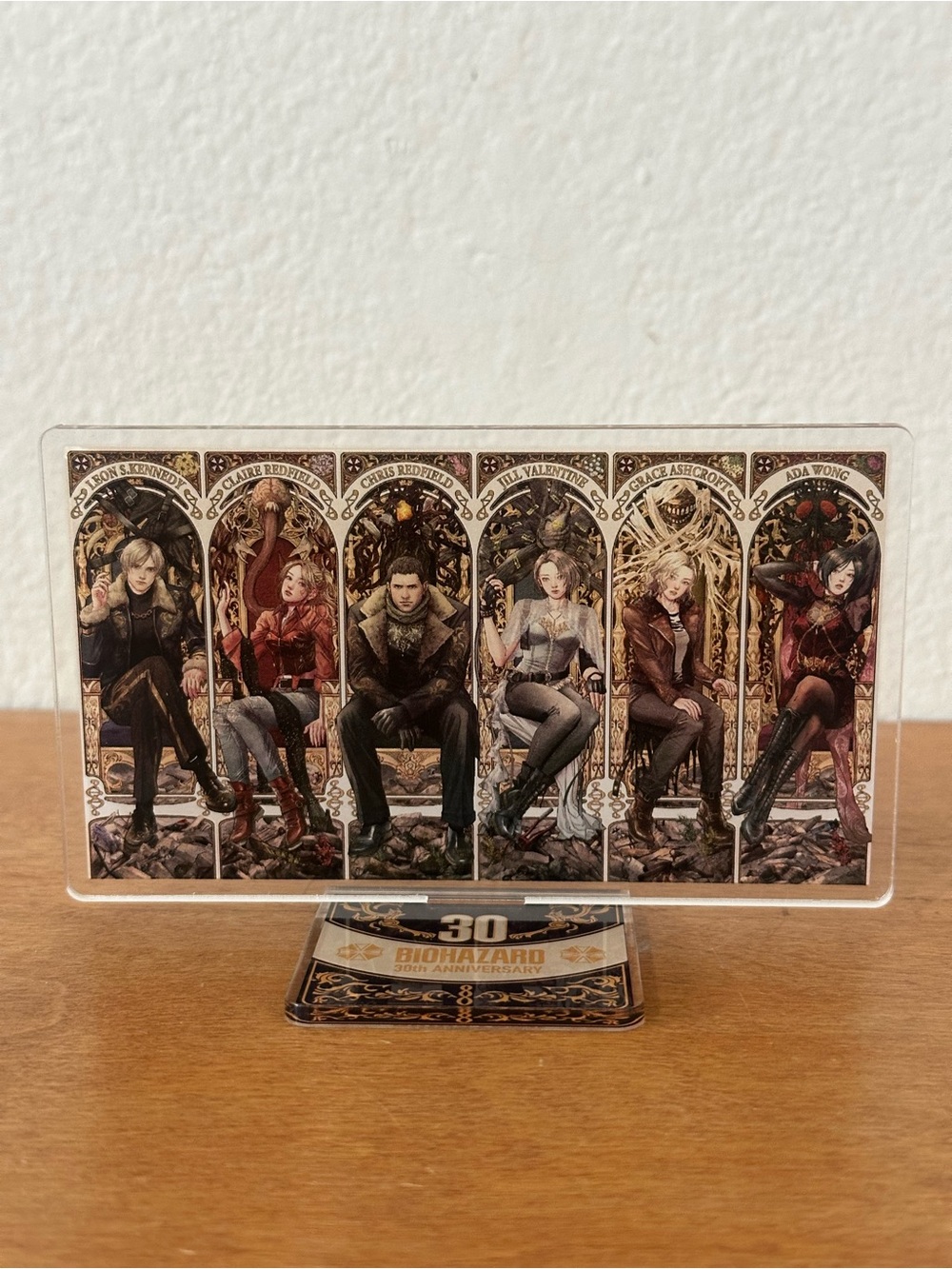 Resident evil Leon Kennedy Ada Jill Claire Chris grace stand up figure